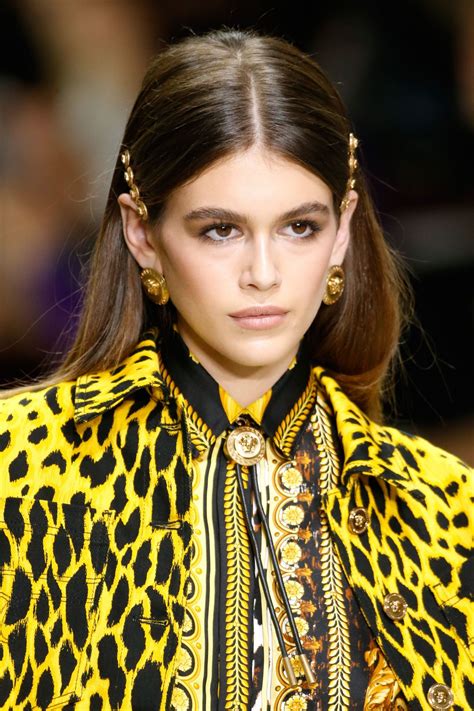 kaia gerber versace milan|Kaia Gerber walks the runway at the Versace show at Milan .